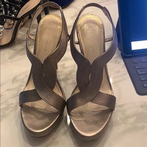 Ellie Tahari Metallic Celia Slingback Heels
